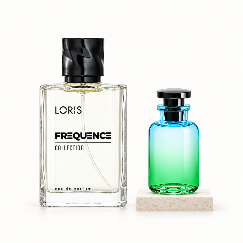 Loris Frequence U-16 with smaller unbranded inspiration bottle