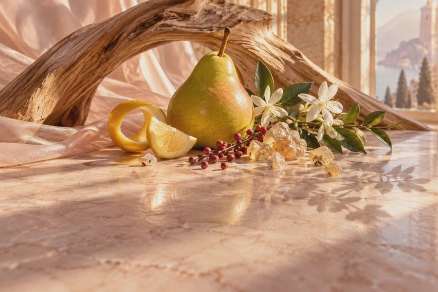 Ember fragrance atmosphere — pear, citrus, jasmine and olibanum